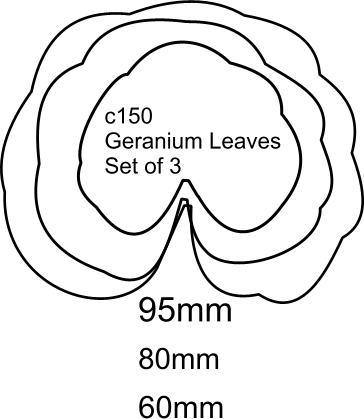 c150 Geranium Leaves Set of 3