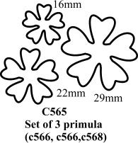 c565 Set of 3 Primula (c566,c567,c567)